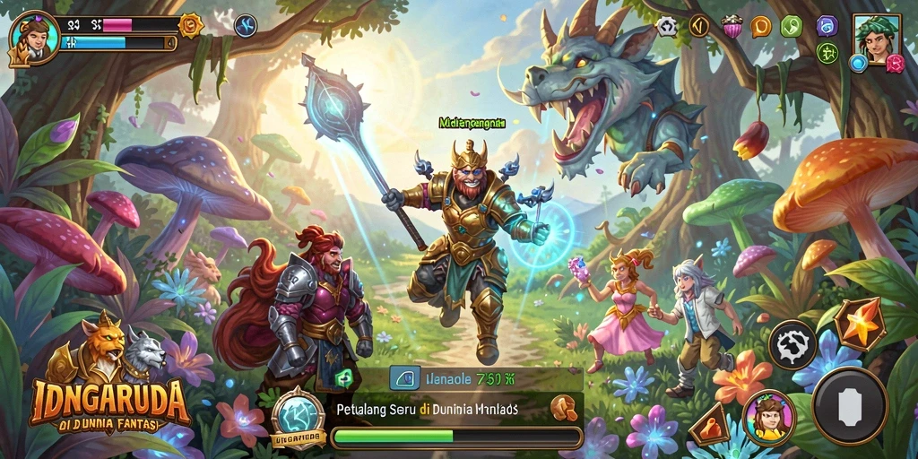 Tampilan gameplay seru dan menantang di IDNGARUDA.