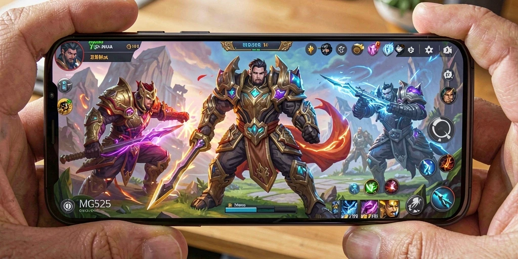 Tangkapan layar menampilkan aksi seru gameplay MOBA.