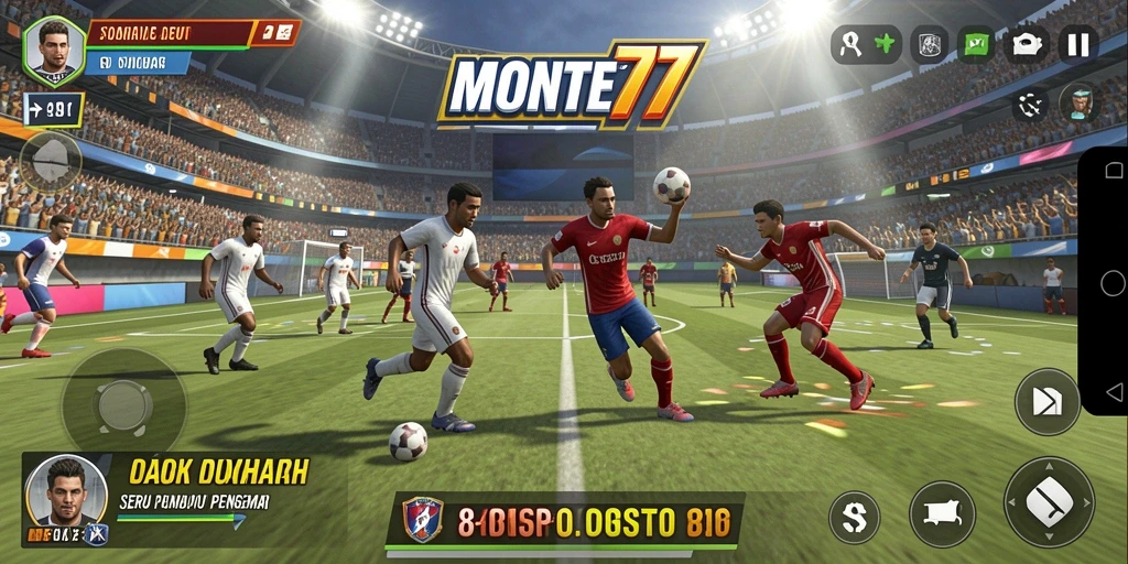 Tampilan gameplay seru dalam MONTE77 yang penuh aksi olahraga.