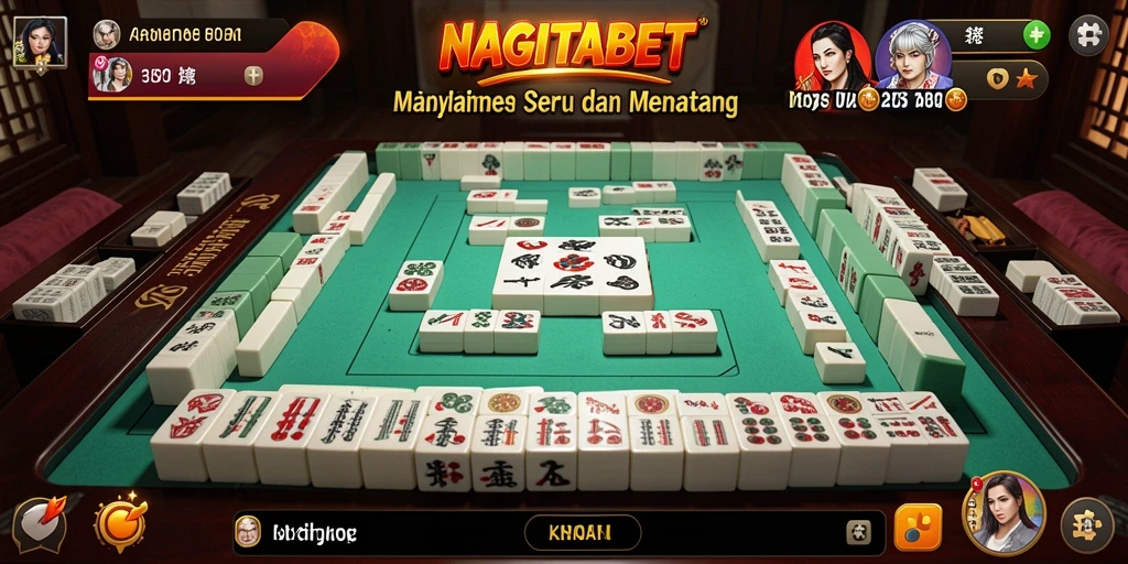 Screenshot NAGITABET menampilkan gameplay Mahjong yang seru.