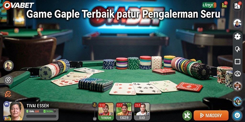 Screenshot gameplay Gaple di OVABET menampilkan suasana seru dan kompetitif.