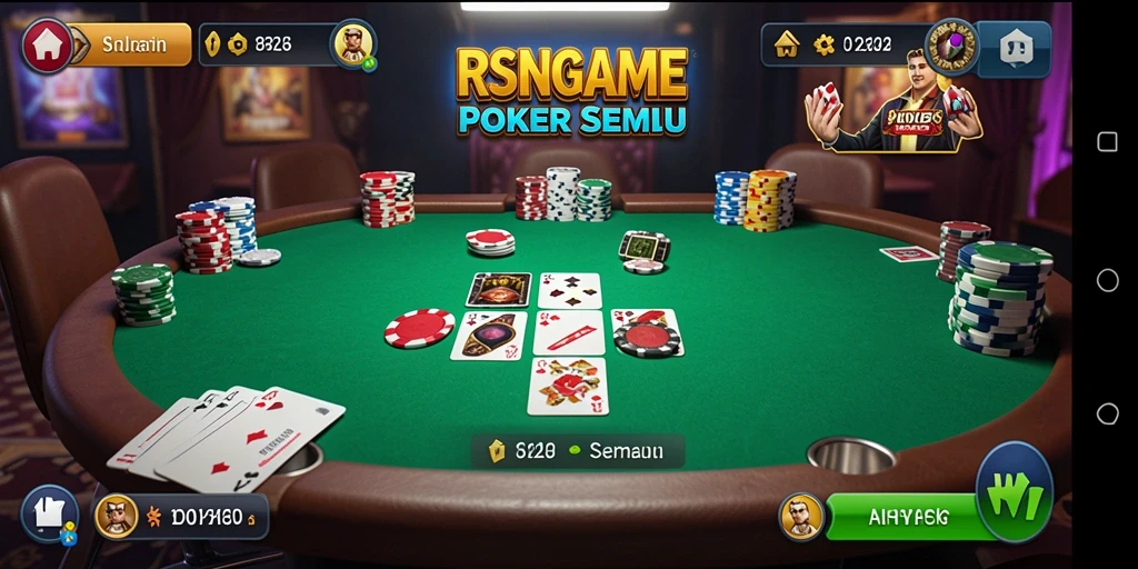 Tampilan menarik dari gameplay RSNGAME poker yang seru.