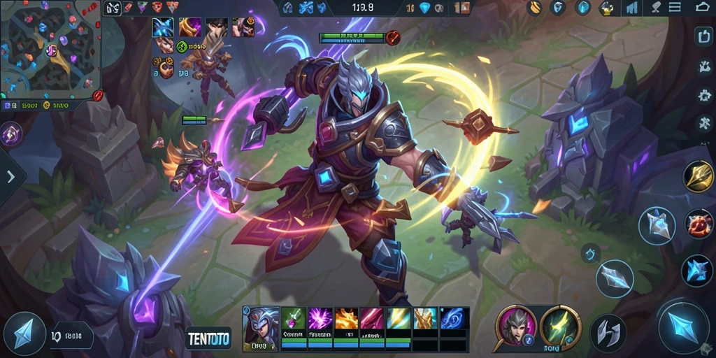 Screenshot gameplay TENTOTO yang mendebarkan dan beraksi.