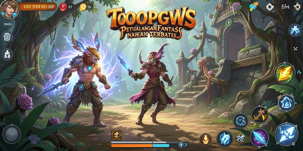 Tampilan gameplay menegangkan dalam dunia fantasi TOOPGWS.