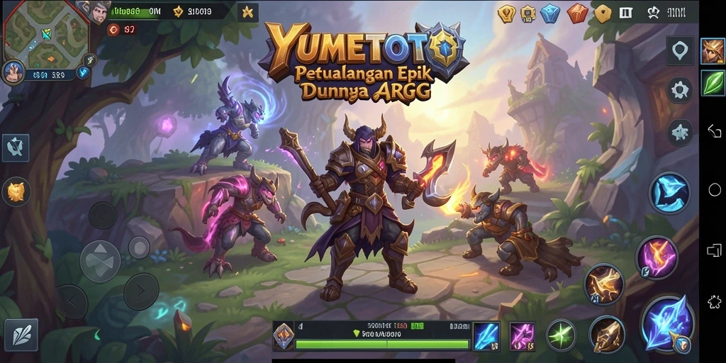 Tampilan menarik dari gameplay ARPG YUMETOTO di dunia fantasi.