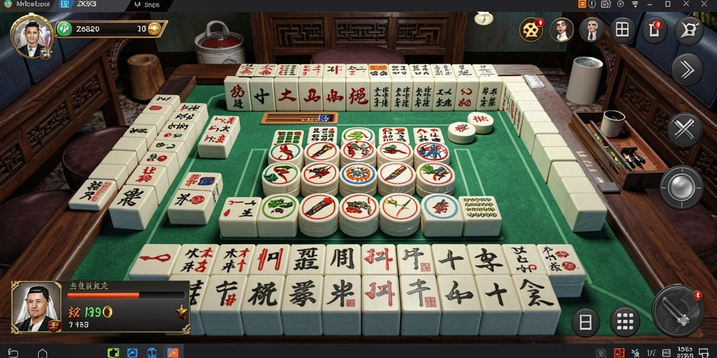 Tampilan game ZK3 yang menarik saat bermain Mahjong.